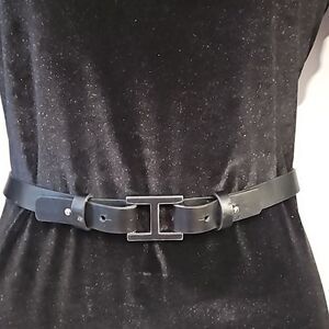 Black Belt Silver Hardware sz 12